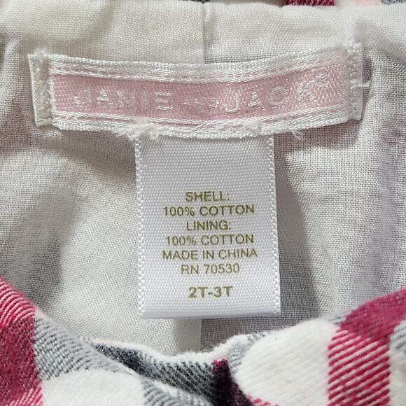 Janie and Jack Girls Cotton Jacket 2T 3T Multi-color Plaid Check Trench Coat - Picture 5 of 5